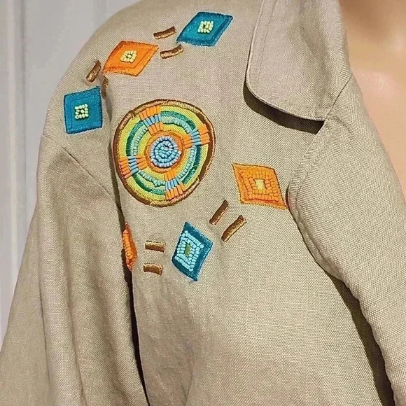 Adam Douglass Adrianna Papell linen blazer - Picture 4 of 9